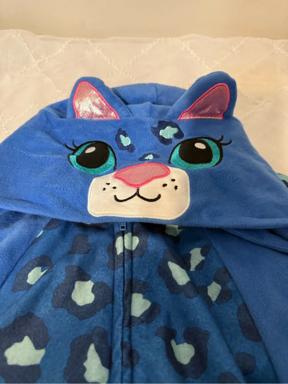 Cat & Jack Blue Fleece Sleepwear with Pink Trim